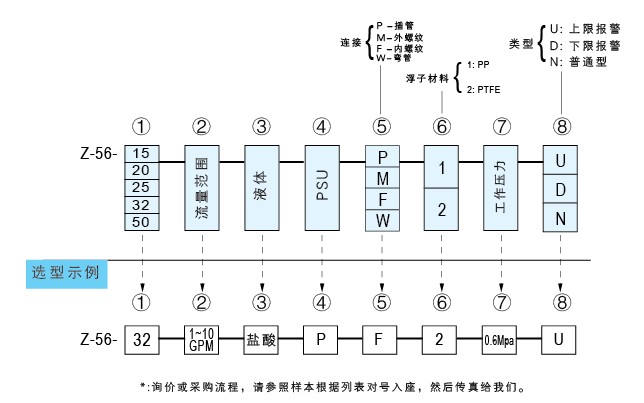 Z-5615、Z-5620、Z-5625、Z-5632、Z-5650聚砜塑料管浮子流量計