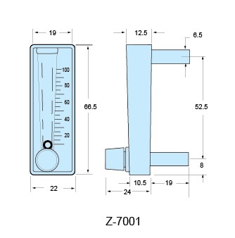 Z-7001、Z-7002、Z-7003面板式流量計